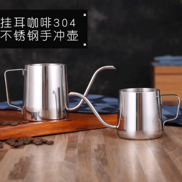 【嚴選SHOP】304不鏽鋼 手沖咖啡壺 4mm 細口壺 手沖壺250ML/350ML 加厚 掛耳咖啡滴漏【K070】-細節圖3