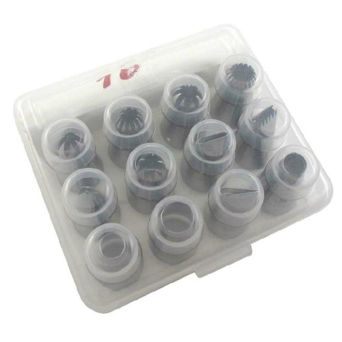 【嚴選SHOP】【SN7014】三能 (12粒裝) 304不鏽鋼中號花嘴 擠花嘴裱花嘴 鮮奶油擠花嘴套裝 附擠花袋-細節圖6