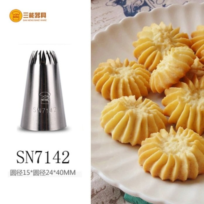 【嚴選SHOP】【SN7142】三能 18齒擠花嘴 不鏽鋼擠花嘴 SN7141 曲奇裱花嘴 菊花花嘴 18齒花嘴 花嘴-細節圖4