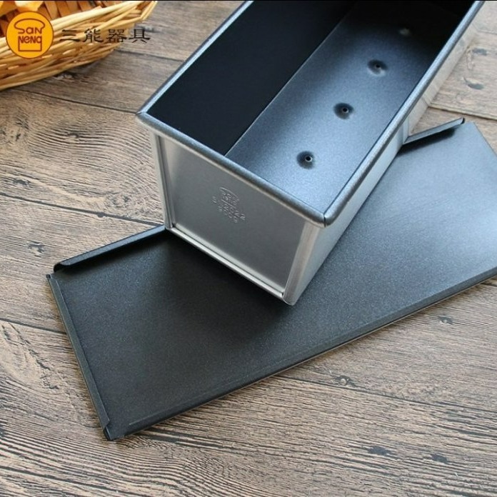 【嚴選SHOP】【SN2022】三能台灣製 900g土司模 24兩吐司盒 山形土司 不沾土司模 檢定用 附蓋 三能模具-細節圖2