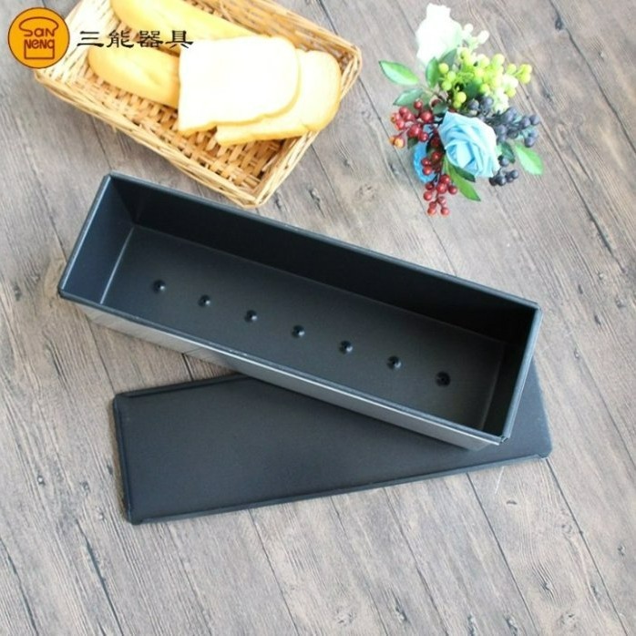 【嚴選SHOP】【SN2022】三能台灣製 900g土司模 24兩吐司盒 山形土司 不沾土司模 檢定用 附蓋 三能模具-細節圖3