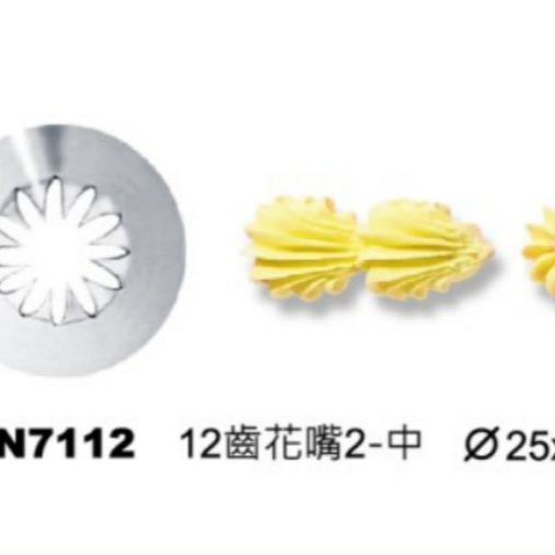 【嚴選SHOP】【SN7111】三能 12齒花嘴 不鏽鋼擠花嘴 SN7112 曲奇裱花嘴 SN7113 SN7115-細節圖3