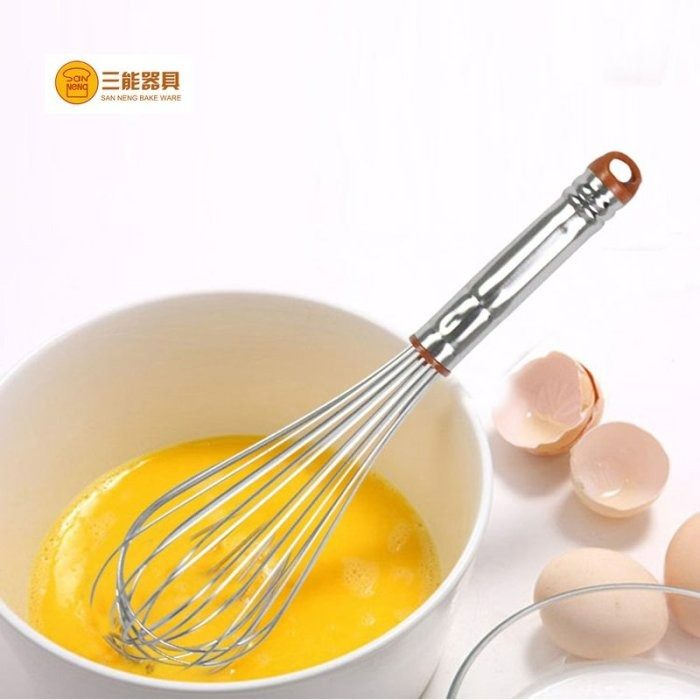 【嚴選SHOP】【SN4883】三能台灣製 304不繡鋼打蛋器 8吋/10吋/12吋 打蛋器 SN4885 SN4887-細節圖2