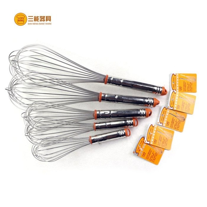 【嚴選SHOP】【SN4883】三能台灣製 304不繡鋼打蛋器 8吋/10吋/12吋 打蛋器 SN4885 SN4887-細節圖4