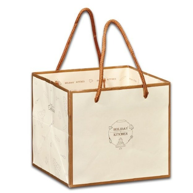 【嚴選SHOP】16cm 圓盒提袋 6吋圓盒提袋 拉拉袋 乳酪盒提袋 塑膠袋 蛋糕提袋 紙袋 手提紙袋 袋子【D143】-細節圖2