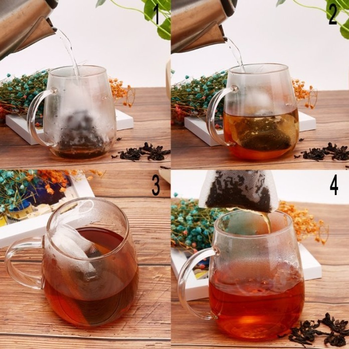 【嚴選SHOP】100入抽線式過濾袋 濾茶袋 沖茶袋 茶包袋 濾茶包 滷包 茶包 茶袋 中藥袋 花茶袋泡茶袋【K232】-細節圖2