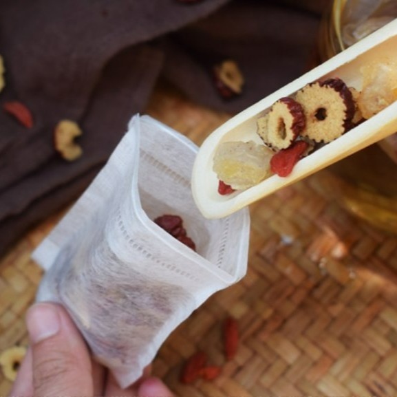 【嚴選SHOP】100入抽線式過濾袋 濾茶袋 沖茶袋 茶包袋 濾茶包 滷包 茶包 茶袋 中藥袋 花茶袋泡茶袋【K232】-細節圖6