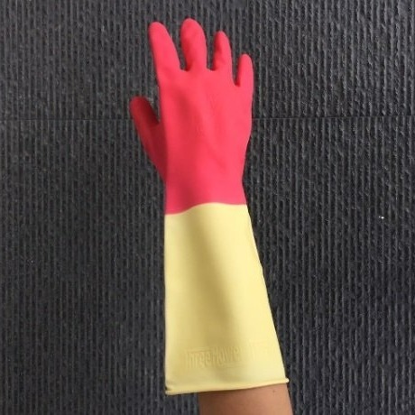 【嚴選SHOP】三花 雙色手套 乳膠手套 洗碗手套 清潔手套 台灣製 H641 康乃馨手套 廚房手套 手套【K258】-細節圖5