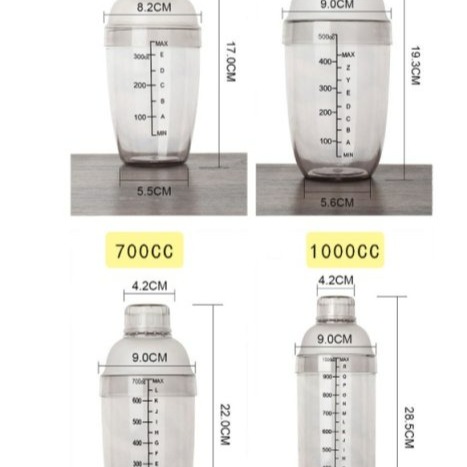【嚴選SHOP】加厚款雪克杯 刻度雪克壺 奶茶專用果汁調壺 雪克調酒器 PC塑料杯 手搖茶搖杯 搖酒器搖搖杯【K171】-細節圖9
