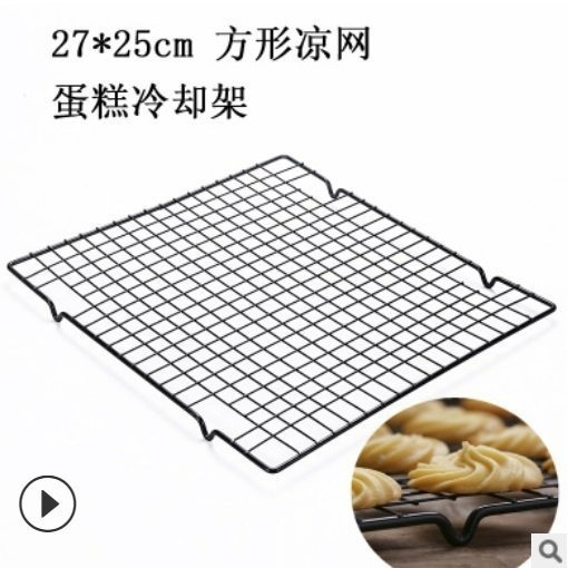 【嚴選SHOP】3種尺寸蛋糕冷卻架 不沾麵包冷卻架 黑色冷却架 餅乾曬涼架 冷晾網 烤箱架 冷卻架 烘焙架子【K150】-細節圖8