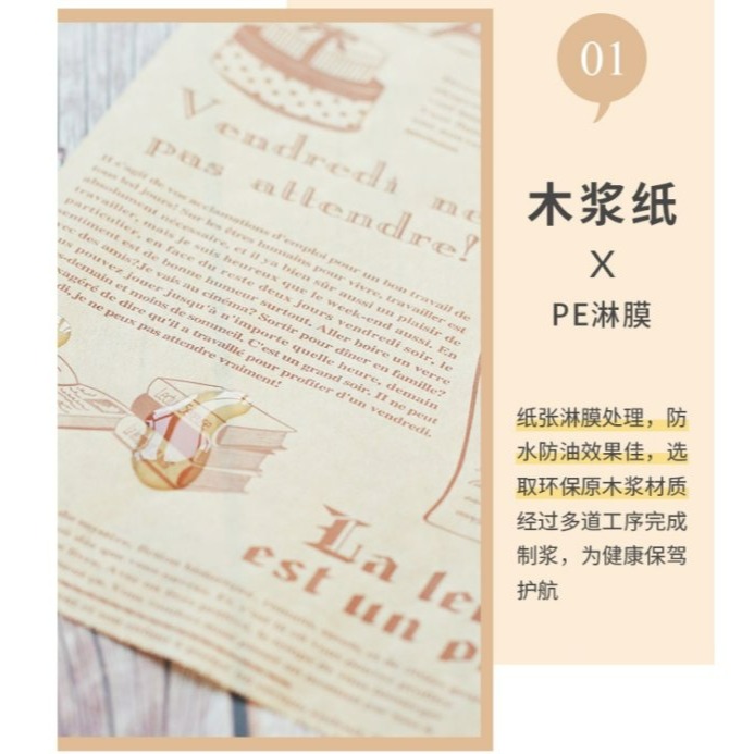 【嚴選SHOP】50張 正方牛皮郵報炸物紙 防油纸 淋膜紙 餐盤紙 漢堡紙 油紙墊 襯紙 包裝紙 托盤紙 【K161】-細節圖2