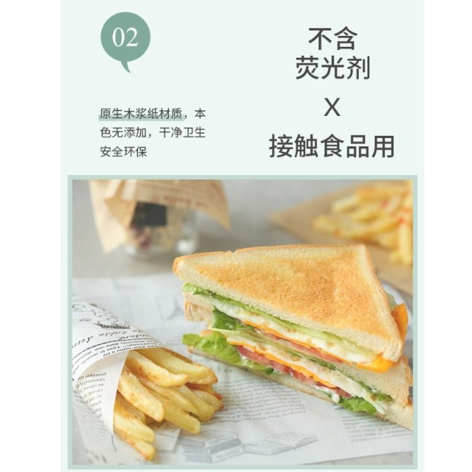 【嚴選SHOP】50張 正方牛皮郵報炸物紙 防油纸 淋膜紙 餐盤紙 漢堡紙 油紙墊 襯紙 包裝紙 托盤紙 【K161】-細節圖3