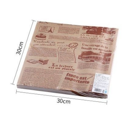 【嚴選SHOP】50張 正方牛皮郵報炸物紙 防油纸 淋膜紙 餐盤紙 漢堡紙 油紙墊 襯紙 包裝紙 托盤紙 【K161】-細節圖9