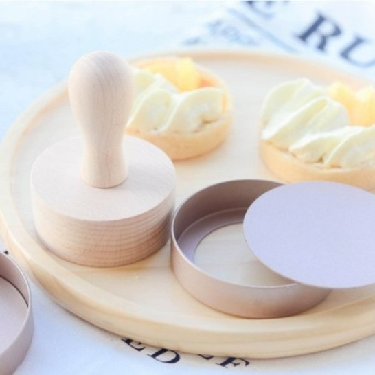 【嚴選SHOP】8cm法式直角塔模 木製壓棒 活底塔模 不沾直塔模 法式活動塔壓棒 3吋圓形派盤 迷你塔模【K162】-細節圖6