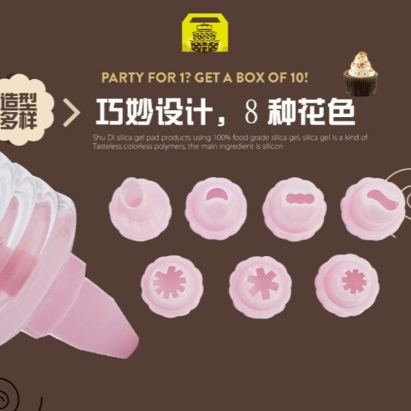 【嚴選SHOP】7花嘴+裱花槍 擠花神器 塑料套裝 透明裱花器 裱花蛋筒 奶油擠花器 餅乾泡芙擠花 曲奇槍【K173】-細節圖6