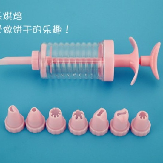 【嚴選SHOP】7花嘴+裱花槍 擠花神器 塑料套裝 透明裱花器 裱花蛋筒 奶油擠花器 餅乾泡芙擠花 曲奇槍【K173】-細節圖7