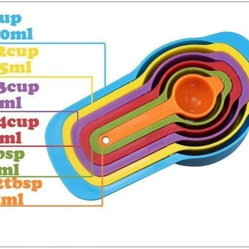 【嚴選SHOP】6件組 組合量杯工具 彩虹量杯 彩虹6件套量勺量匙套裝烘焙工具 量筒 廚房測量工具【K057】-細節圖3