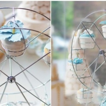 【嚴選SHOP】歐式8杯旋轉摩天輪杯子蛋糕架 婚禮甜品台 纸杯蛋糕展示架 派對蛋糕座 喜慶生日 置物架【K064】-細節圖2