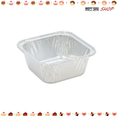 【嚴選SHOP】25入 方形鋁箔 鋁盒 飛機餐盒 鋁杯 錫箔 蛋糕杯 蛋塔杯 免洗餐具 【H111】氣炸鍋配件