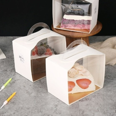 【嚴選SHOP】透明手提切片蛋糕盒 千層蛋糕盒 慕斯蛋糕盒 慕斯盒 西點盒 切片蛋糕盒 小慕斯盒 起司蛋糕盒【C170】