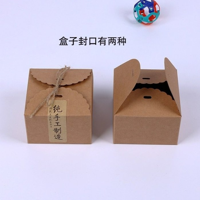 【嚴選SHOP】韓國設計款 牛皮小禮盒 烘焙包裝盒 禮品包裝盒 復古紙盒 餅乾禮品蛋糕盒 牛軋糖盒 喜糖盒【C068】-細節圖6