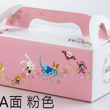 【嚴選SHOP】手繪風可愛動物 手提餐盒(中) 外帶提盒 蛋糕盒 烘焙包裝盒 餅乾糖果紙盒 乳酪盒【C044】-細節圖2