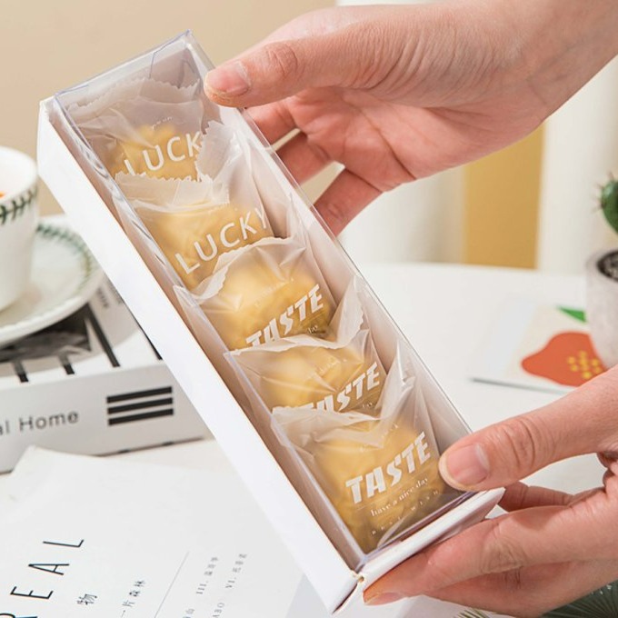 【嚴選SHOP】黃色手提腰帶透明盒 外帶提盒 綠豆糕盒 包裝盒 餅乾糖果紙盒 雪Q餅包裝 牛軋糖盒 蛋黃酥盒【C146】-細節圖4