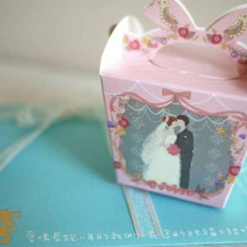 【嚴選SHOP】浪漫婚禮 婚禮小物盒 喜餅禮盒 喜糖盒 烘焙包裝盒 餅乾糖果紙盒 禮品包裝袋 禮物盒【C055】-細節圖3