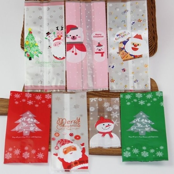 【嚴選SHOP】48入 多款聖誕機封袋 平口折邊 餅乾袋 熱封袋 磨砂包裝袋 點心 禮品 塑料 糖果 聖誕袋【X030】-細節圖2