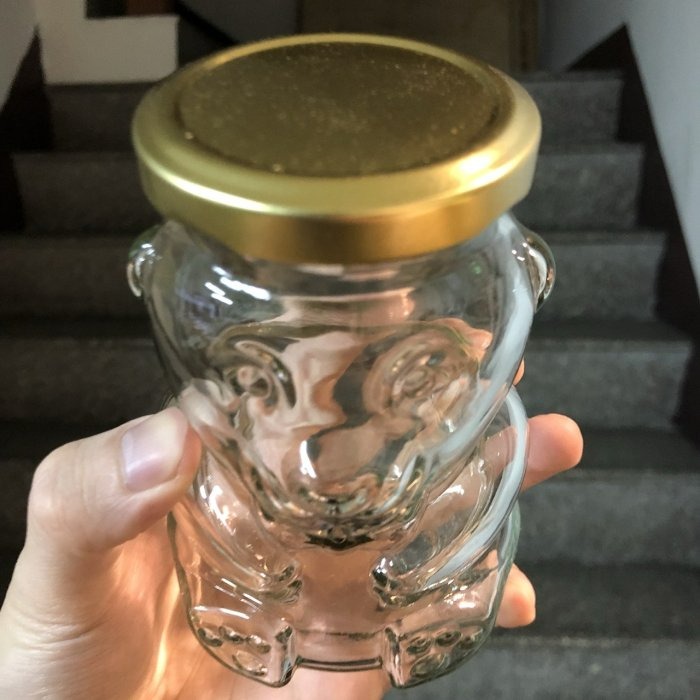 【嚴選SHOP】265cc 小熊造型玻璃瓶 附金蓋 奶酪布丁杯 果醬瓶 婚禮小物 蜂蜜瓶 玻璃杯 玻璃罐【T025】-細節圖2