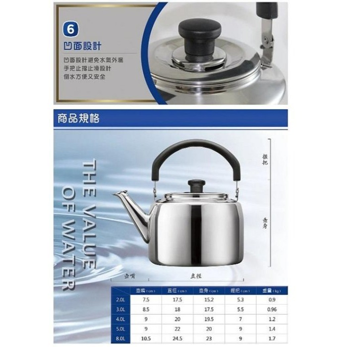 【嚴選SHOP】米雅可 台灣製 316不銹鋼典雅笛音壺 煮水壺 開水壺 茶壺 2L/3L/4L/5L/8L【K319】-細節圖6
