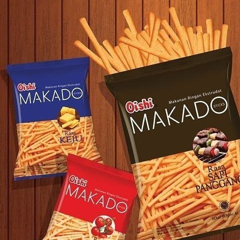 【嚴選SHOP】印尼 Oishi MAKADO 薯條餅乾 番茄風味／烤牛肉風味／起司風味 麥卡多 薯條洋芋條【Z327】