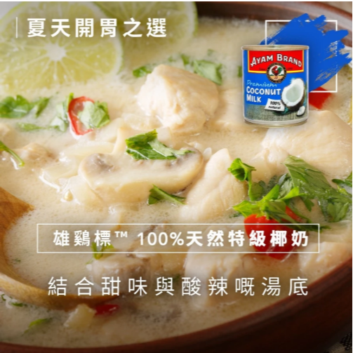 【嚴選SHOP】雄雞標 特級椰奶/特級椰漿 AYAM BRAND 無添加 椰奶 只有椰奶跟水 椰子奶 椰奶【Z522】-細節圖2