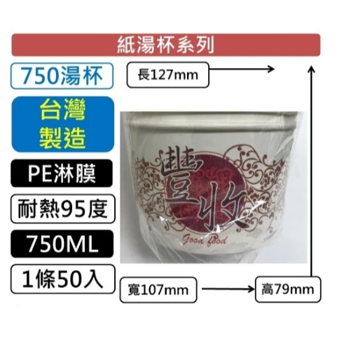 【嚴選SHOP】公版紙湯杯 50入 外帶碗 紙湯碗 紙湯杯免洗碗烤肉紙碗 免洗餐具 營業紙碗 免洗碗 湯碗【K364】-細節圖7