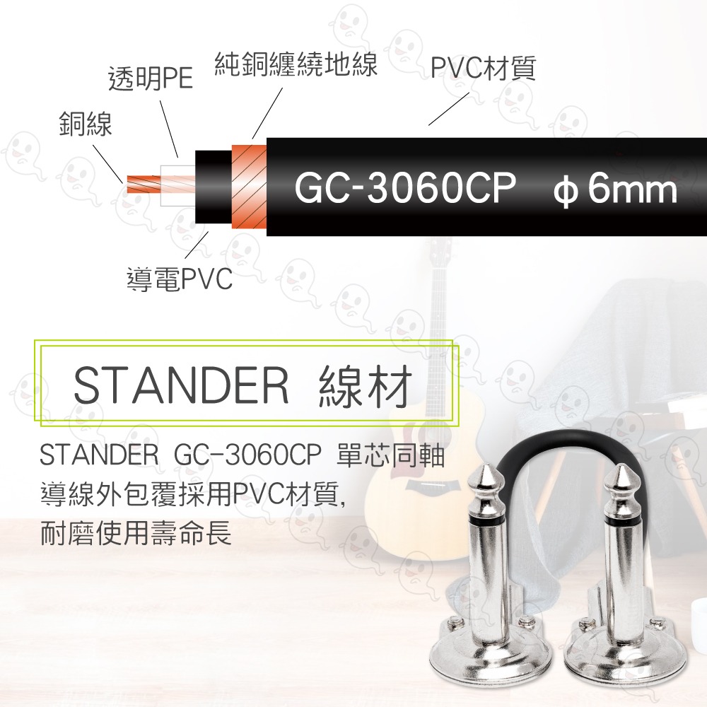 【魔音傳腦】Stander 短導線 C-114 8吋 TS 直角 L頭 短導線 電吉他 電貝斯 Bass 效果器短導線-細節圖3