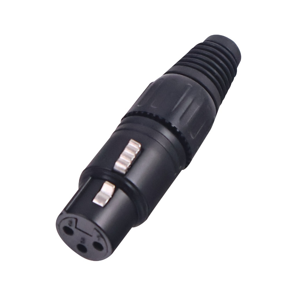 【魔音傳腦】 Stander 卡儂頭 XLR 公插頭 母插頭 插頭 3PIN 黑色 銀色 金PIN-規格圖9