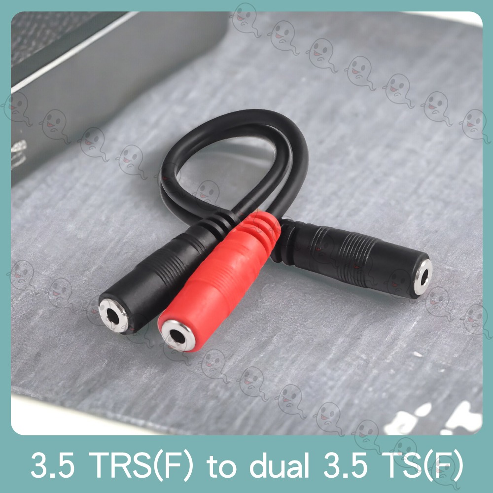 【魔音傳腦】Stander 台製 立體聲 母頭轉 3.5mm TRS TS 分配線 Y線 Y形線 YCabl-細節圖2