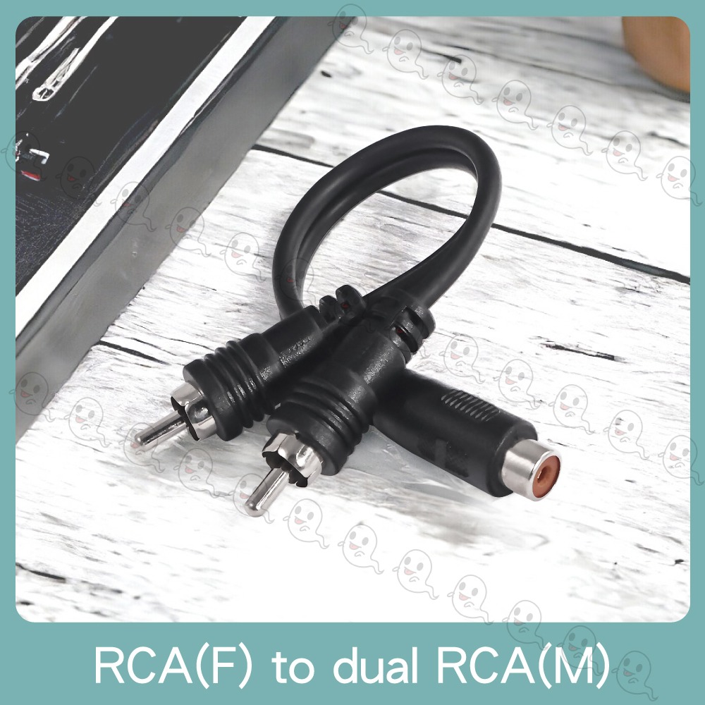【魔音傳腦】台製 Stander Y-RR-01 梅花頭 母頭 轉兩個 RCA 公頭 音源訊號分接線 分接線 Y線-細節圖2
