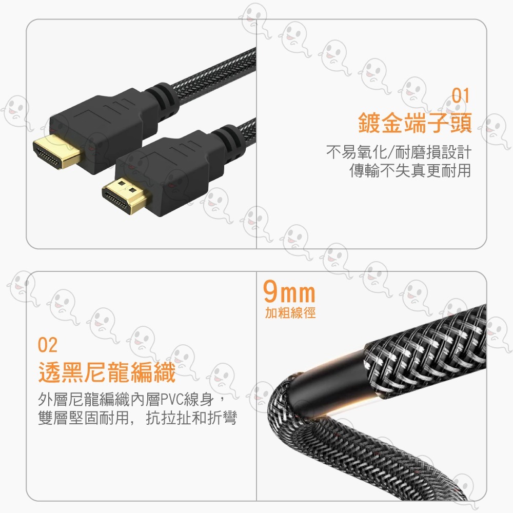 【魔音傳腦】HDMI線 1.4版 5呎 4K30 UHD HDMI 傳輸線 工程線 HDMI-405-細節圖5