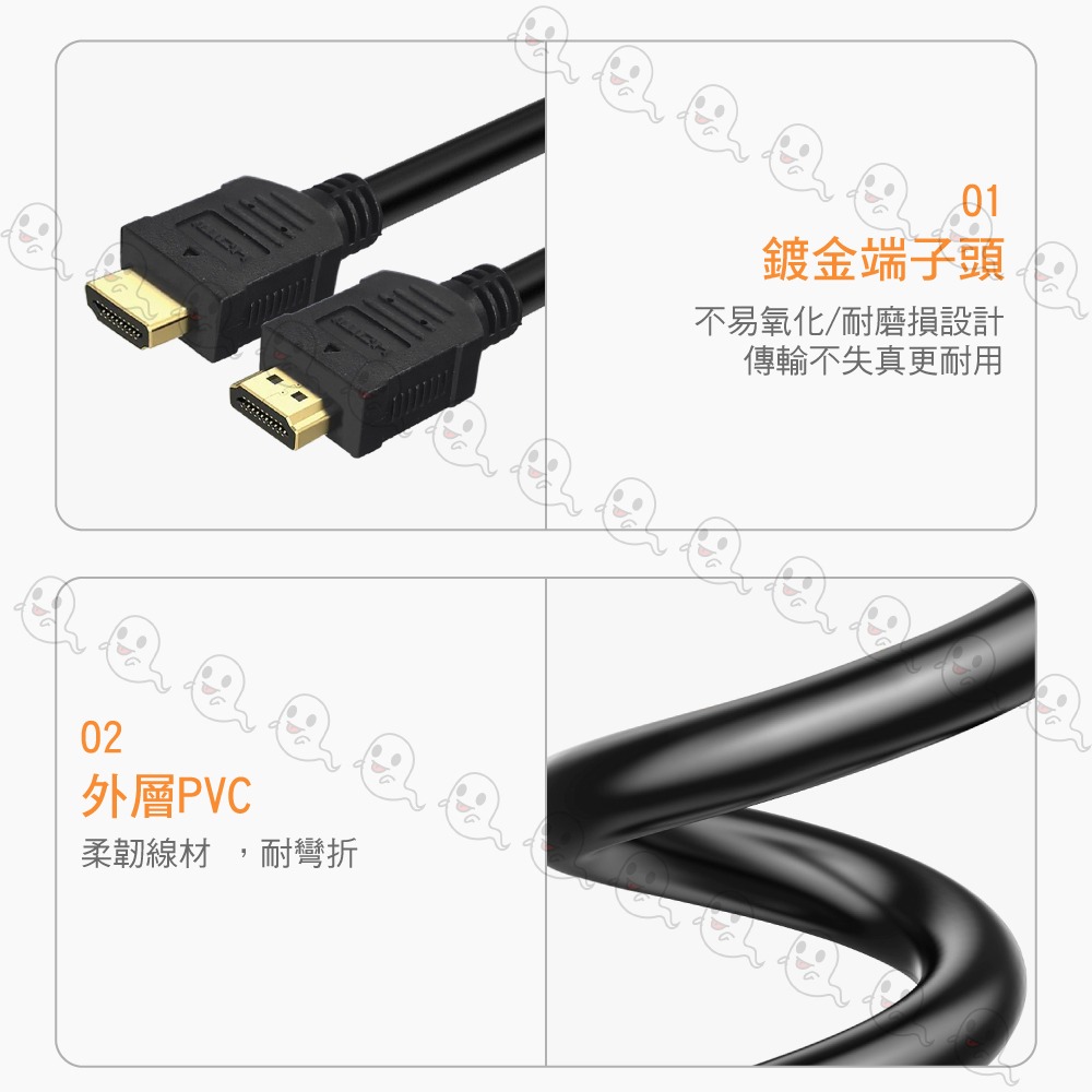【魔音傳腦】HDMI線 1.4版 5呎 4K30 UHD HDMI 傳輸線 工程線 HDMI-T5S-細節圖5