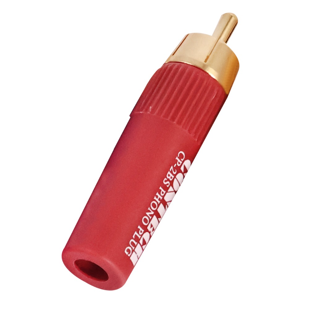 【魔音傳腦】 CONTECH 鍍金 蓮花RCA 端子 接頭 插頭 音訊信號線蓮花接頭 音源轉接頭-規格圖4