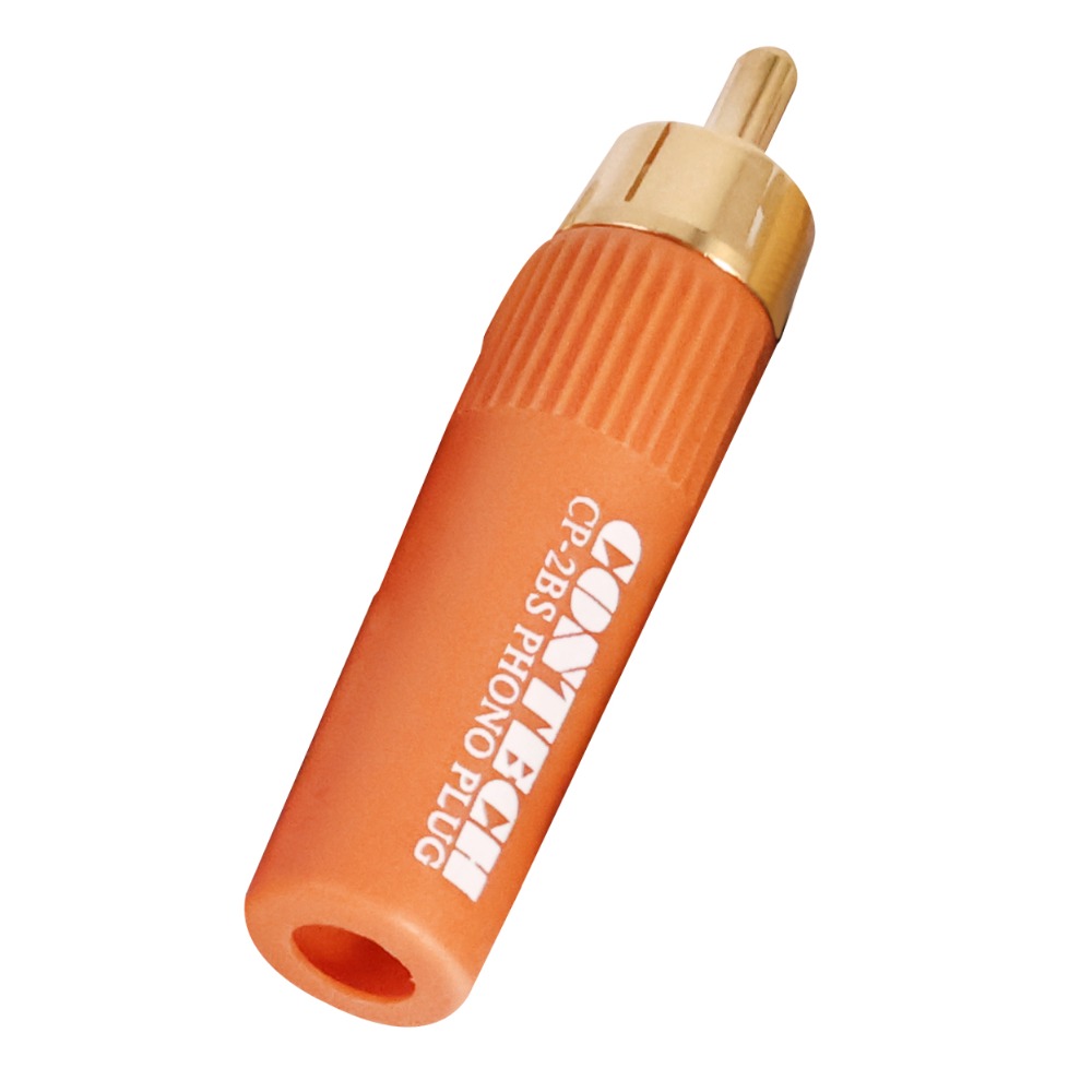 【魔音傳腦】 CONTECH 鍍金 蓮花RCA 端子 接頭 插頭 音訊信號線蓮花接頭 音源轉接頭-規格圖4