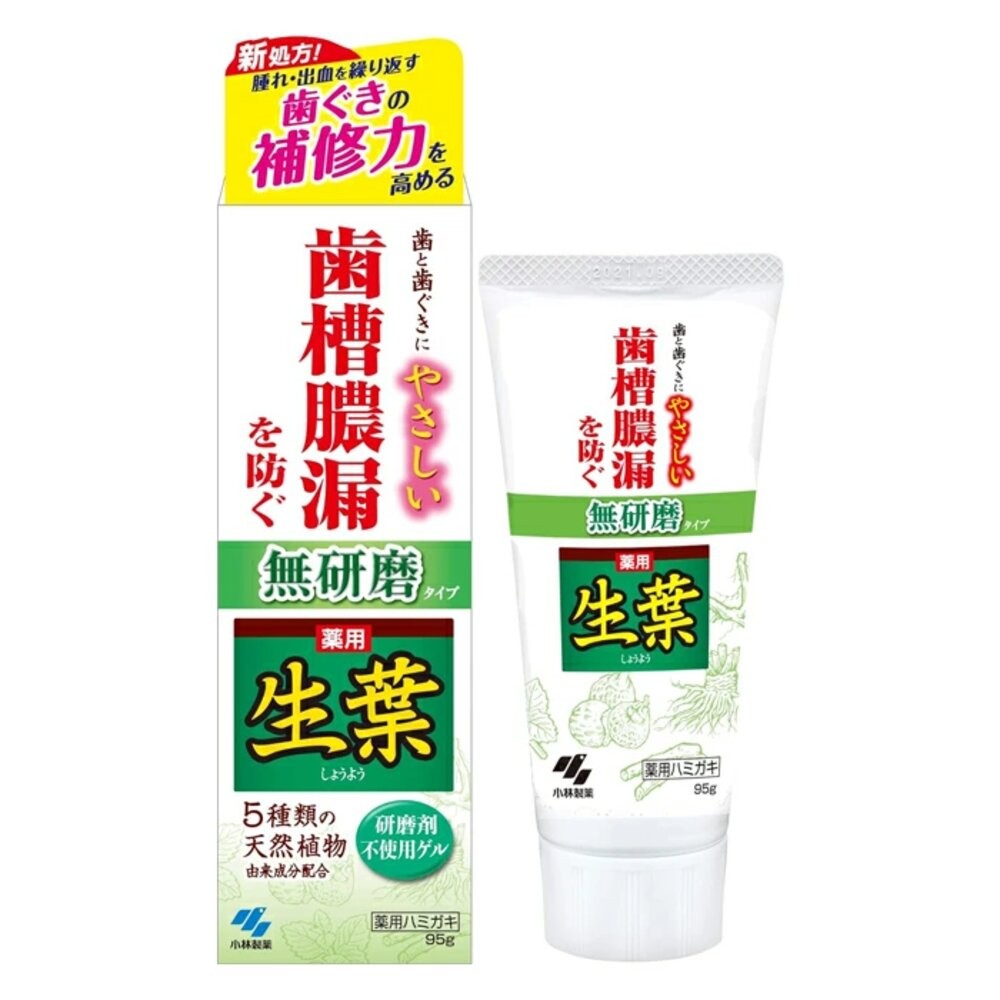 日本原裝 小林製藥 齒槽膿漏 天然草本生葉 護齦牙膏 牙周護理牙膏 金色 EX 敏感 植物配方-規格圖4