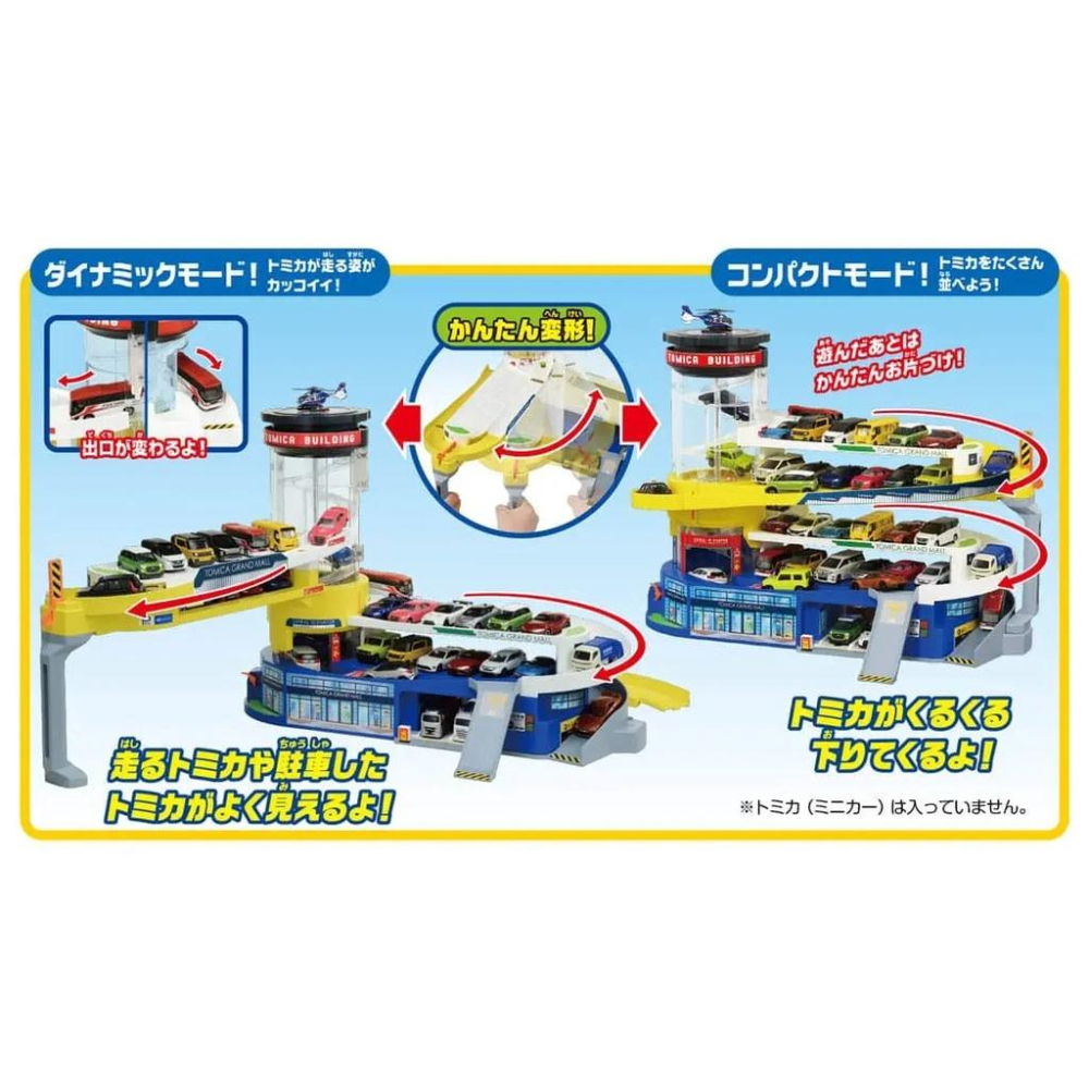 【現貨+發票】公司貨 Tomica 50週年紀念版 百變自動停車塔 火車壽司郎迴轉組 可收納小汽車 多美小汽車-細節圖6