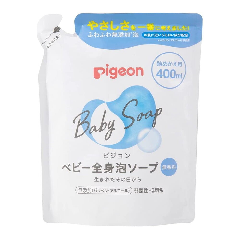 部分買一送一 日本境內版 貝親 Pigeon 泡沫沐浴露 泡沫洗髮精 嬰兒 幼兒 罐裝 補充包 沐浴乳 洗髮-規格圖7