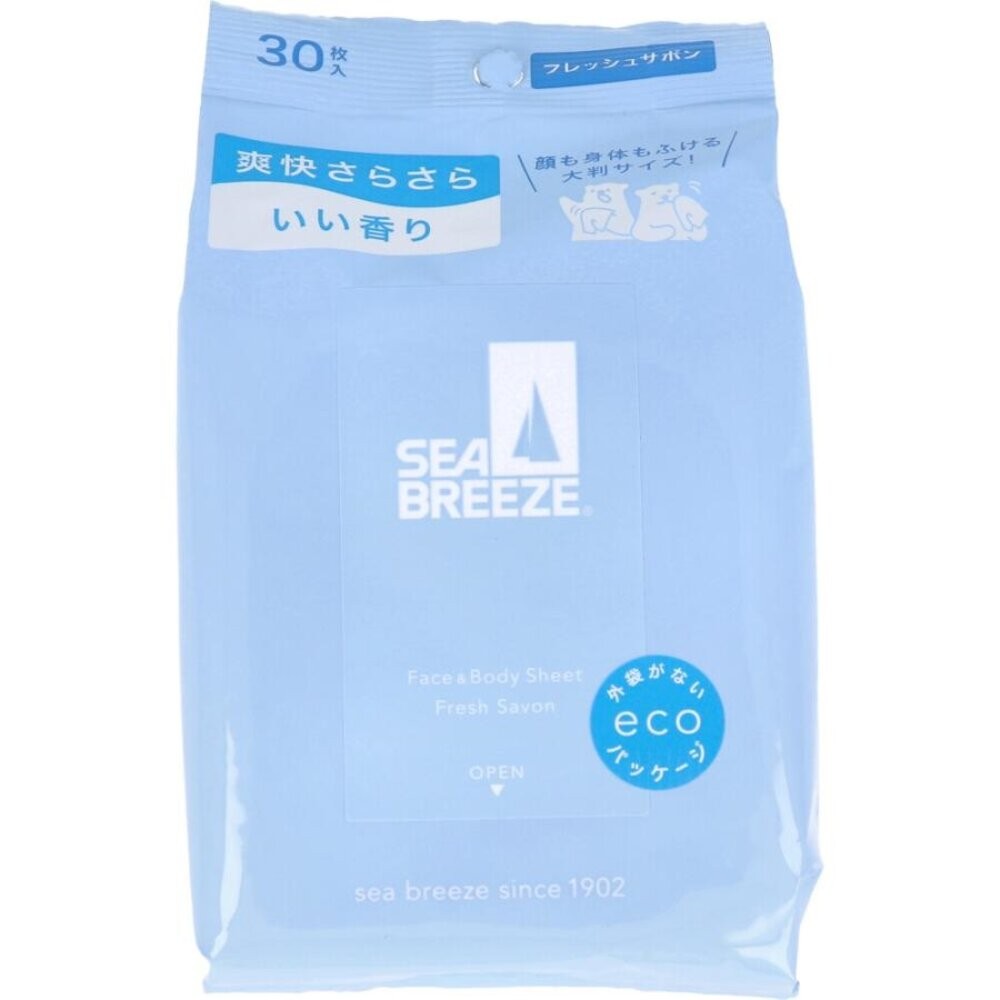日本境內 資生堂 SEA BREEZE 涼感 爽身水 爽膚水 濕紙巾 濕巾 海帆 海洋微風-規格圖9
