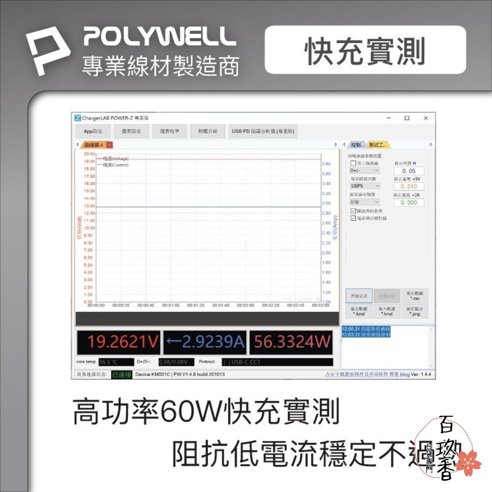 POLYWELL USB3.1 Type-C 3A 0.5~3米 高速傳輸 充電線 5Gbps 60W 寶利威爾-細節圖5