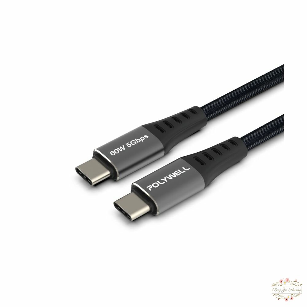 ζั͡✿百玖香✿POLYWELL USB3.1 Type-C 3A 0.5~3米 高速傳輸充電線 5Gbps 60W 寶-細節圖3