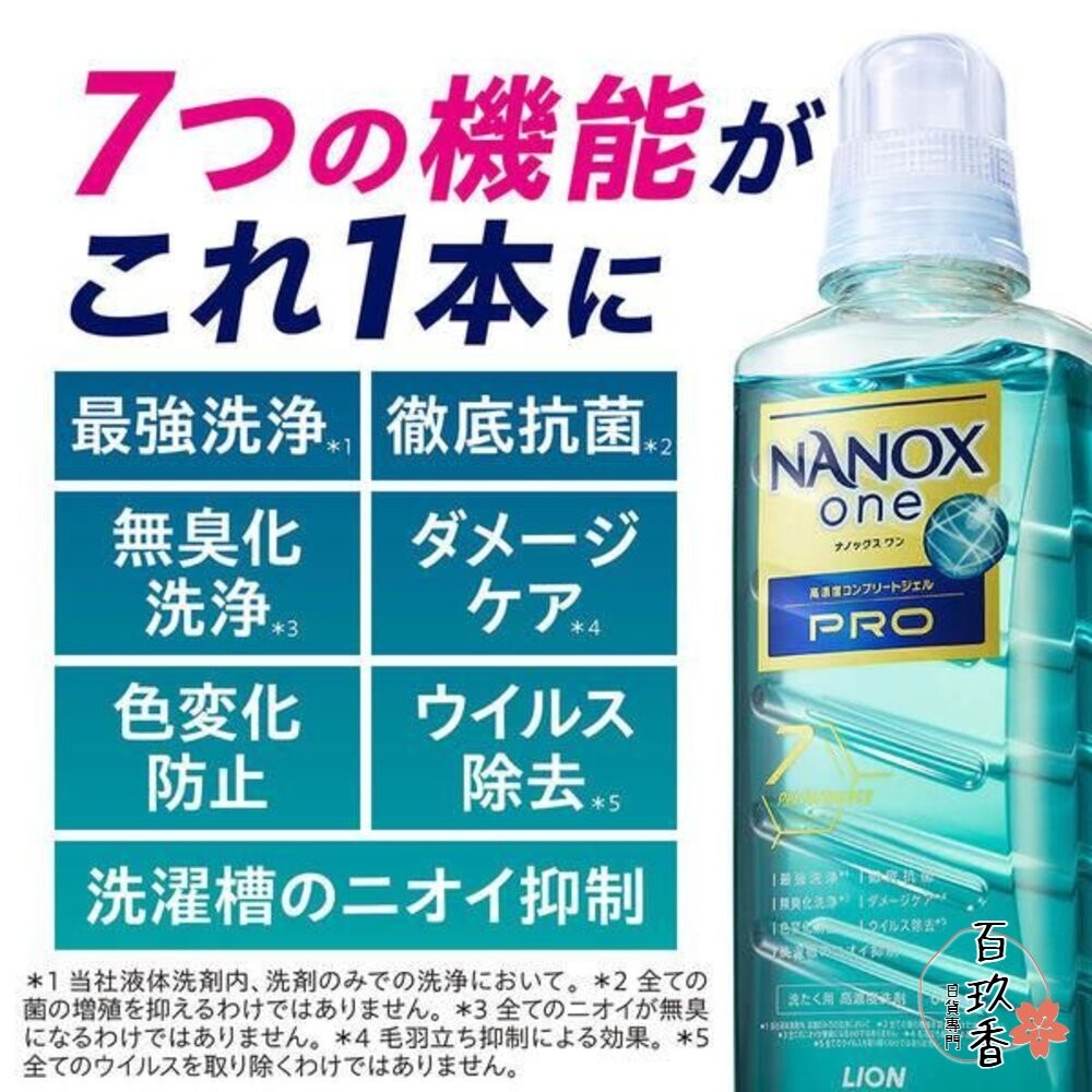 最新包裝 日本境內 獅王 LION NANOX ONE 濃縮洗衣精 奈米樂 無臭化 酵素 除臭-細節圖7