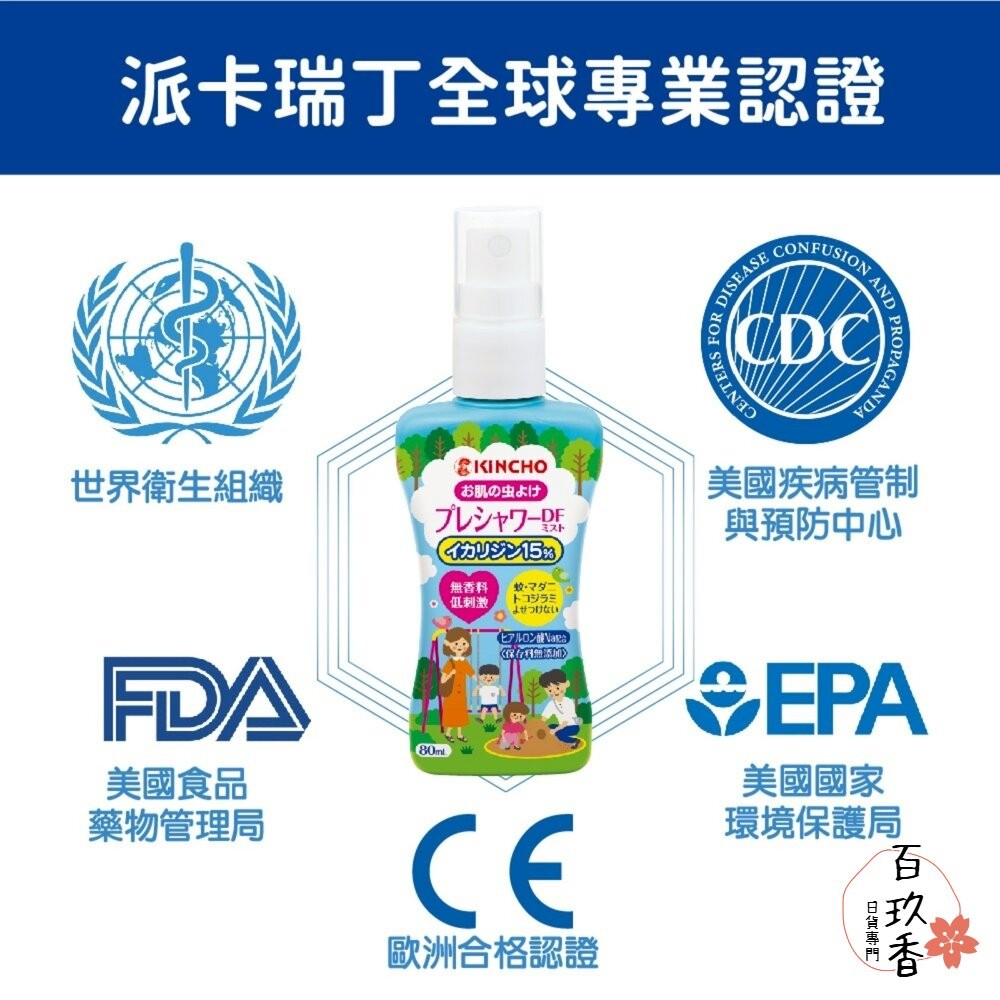 日本原裝 金鳥 KINCHO 防蚊自寶 防蚊噴霧 防蚊液 防蚊凝膠 防蚊凝露 派卡瑞丁 身體用 金雞-細節圖5